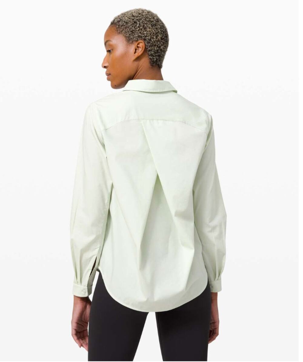 Lululemon Full Day Ahead Button-Up Long Sleeve Shirt W3DGQS Springtime Green 10